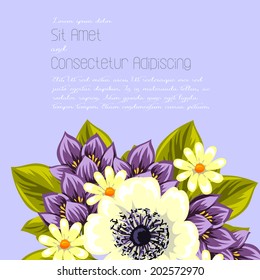 Wedding invitation cards with floral elements