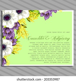 Wedding invitation cards with floral elements.