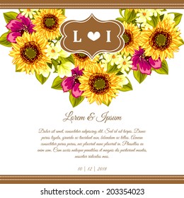 Wedding invitation cards with floral elements.