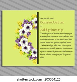 Wedding invitation cards with floral elements.