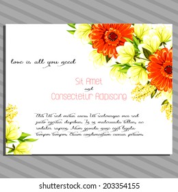 Wedding invitation cards with floral elements.