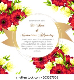 Wedding invitation cards with floral elements.