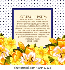 Wedding invitation cards with floral elements