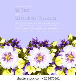 Wedding invitation cards with floral elements