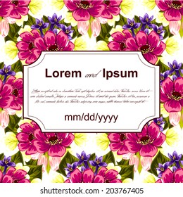 Wedding invitation cards with floral elements.