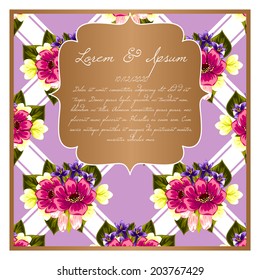 Wedding invitation cards with floral elements.