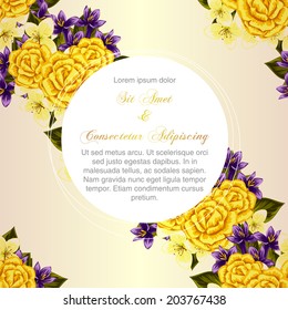 Wedding invitation cards with floral elements.