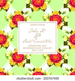 Wedding invitation cards with floral elements.