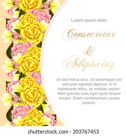 Wedding invitation cards with floral elements.