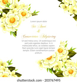 Wedding invitation cards with floral elements.