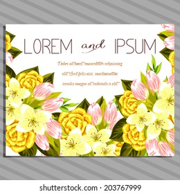 Wedding invitation cards with floral elements.
