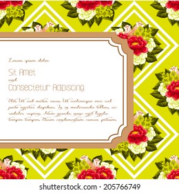 Wedding invitation cards with floral elements