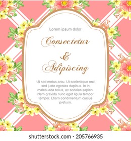 Wedding invitation cards with floral elements