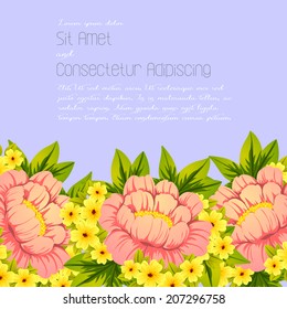 Wedding invitation cards with floral elements