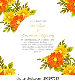 Wedding invitation cards with floral elements