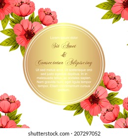 Wedding invitation cards with floral elements