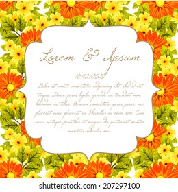 Wedding invitation cards with floral elements Wedding invitation cards with floral elements