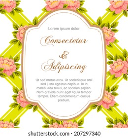 Wedding invitation cards with floral elements