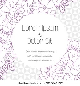 Wedding invitation cards with floral elements