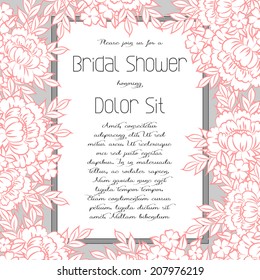 Wedding invitation cards with floral elements
