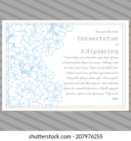 Wedding invitation cards with floral elements