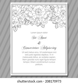 Wedding invitation cards with floral elements