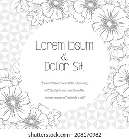 Wedding invitation cards with floral elements