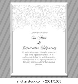 Wedding invitation cards with floral elements
