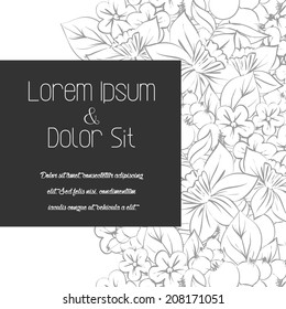 Wedding invitation cards with floral elements