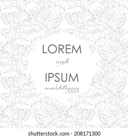 Wedding invitation cards with floral elements