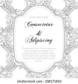 Wedding invitation cards with floral elements