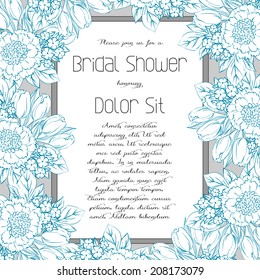 Wedding invitation cards with floral elements