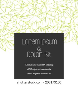 Wedding invitation cards with floral elements