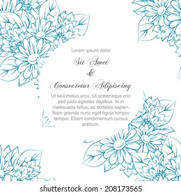 Wedding invitation cards with floral elements