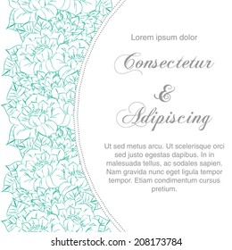 Wedding invitation cards with floral elements