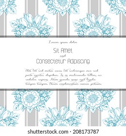 Wedding invitation cards with floral elements