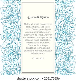 Wedding invitation cards with floral elements