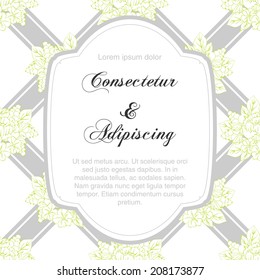 Wedding invitation cards with floral elements