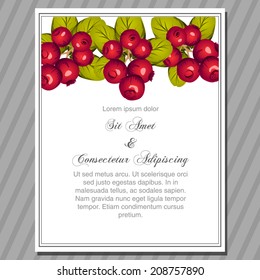Wedding invitation cards with floral elements