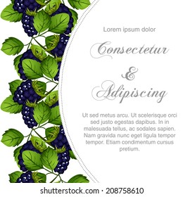 Wedding invitation cards with floral elements
