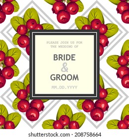 Wedding invitation cards with floral elements