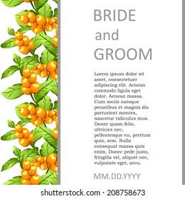 Wedding invitation cards with floral elements