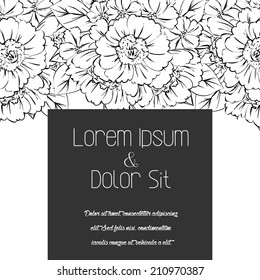 Wedding invitation cards with floral elements. 