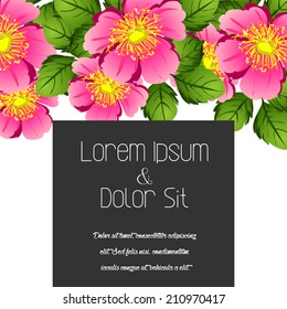 Wedding invitation cards with floral elements. 
