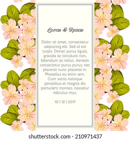 Wedding invitation cards with floral elements