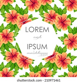 Wedding invitation cards with floral elements