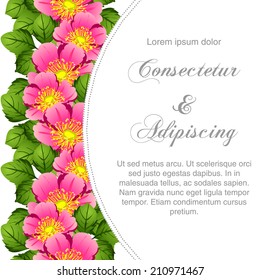 Wedding invitation cards with floral elements