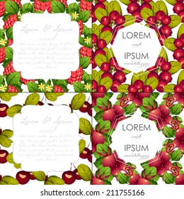 Wedding invitation cards with floral elements