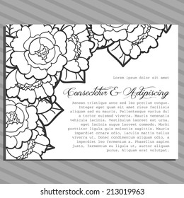 Wedding invitation cards with floral elements