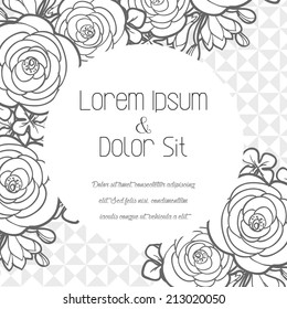 Wedding invitation cards with floral elements